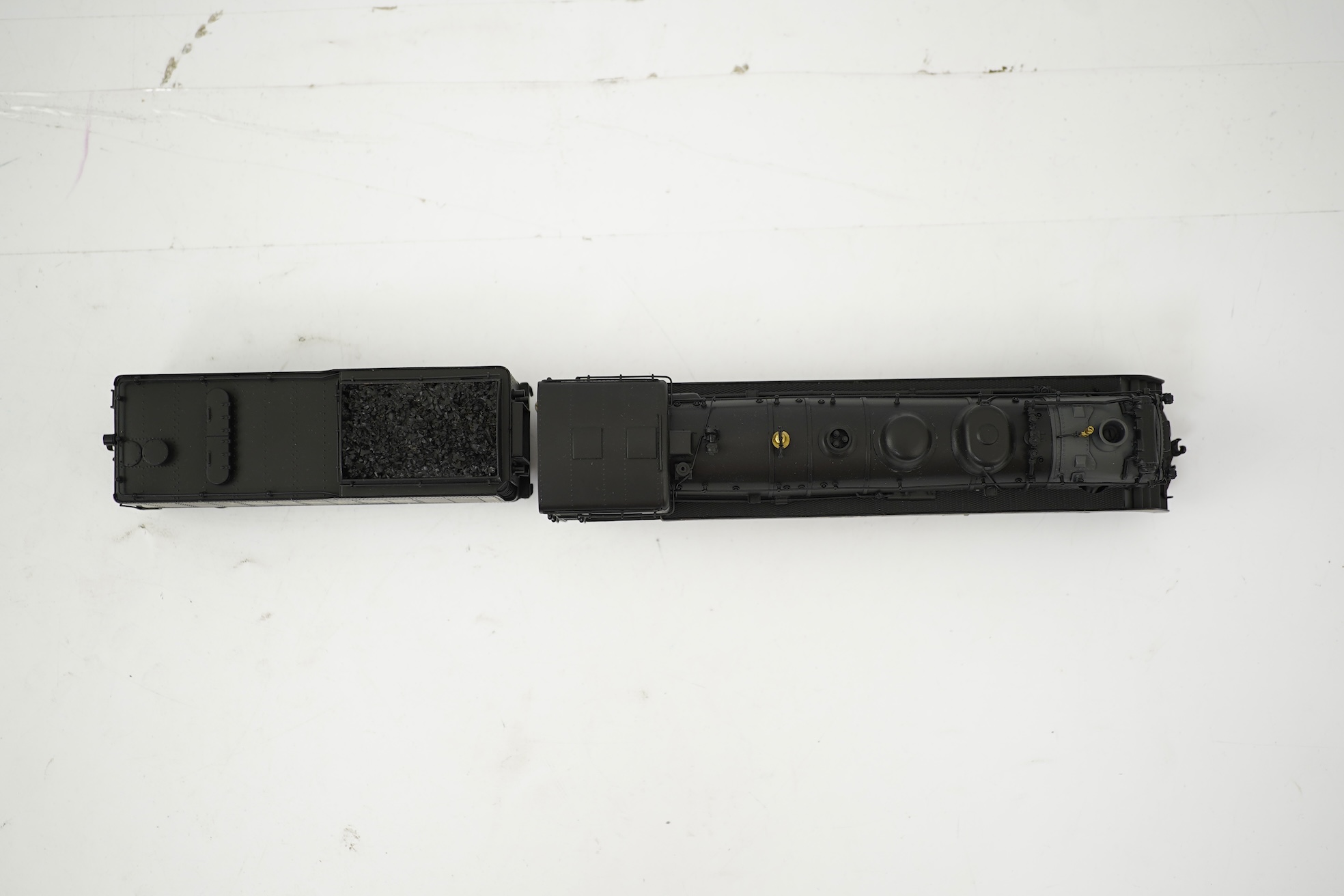 Two boxed HO gauge Canadian Pacific locomotives; a Toby of Japan model of 2412, 4-6-2 locomotive with bogie tender, together with a United Scale Models 3710, 2-8-0 locomotive with bogie tender, both powered for two rail